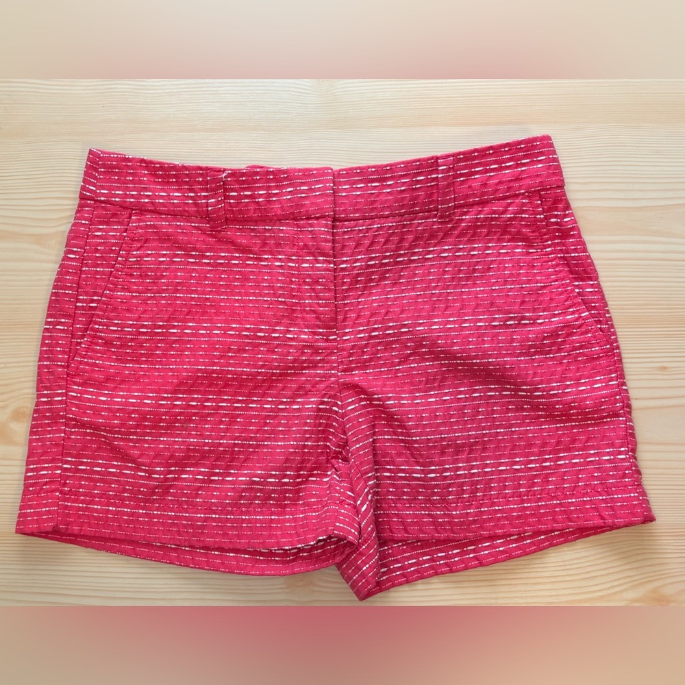 LOFT | Tweed Texture Striped 3.5” Shorts Pink | 2